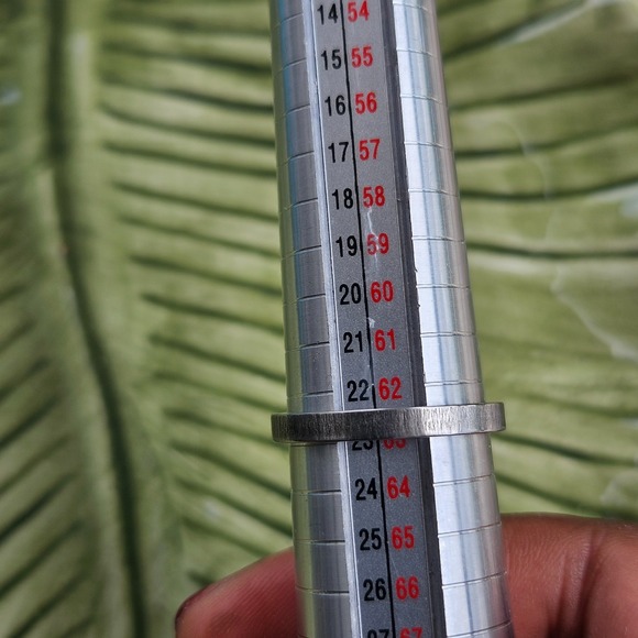 Stainless Steel Silver Tone Topaz ‎ Ring Size 10 1/4 - Picture 4 of 10